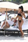 Yovanna Ventura Black Thong Bikini On Beach In Miami