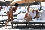 Yovanna Ventura Black Thong Bikini On Beach In Miami