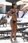 Yovanna Ventura Black Thong Bikini On Beach In Miami