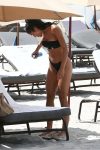 Yovanna Ventura Black Thong Bikini On Beach In Miami