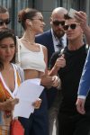 Bella Hadid Braless In Milan