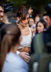 Bella Hadid Braless In Milan