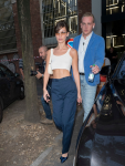 Bella Hadid Braless In Milan
