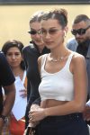 Bella Hadid Braless In Milan
