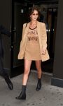 Bella Hadid Sexy Braless Boobs