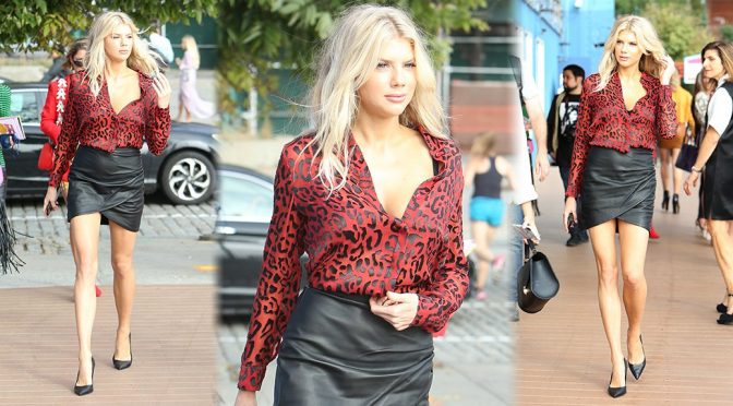 Charlotte McKinney – Leggy Candids in New York