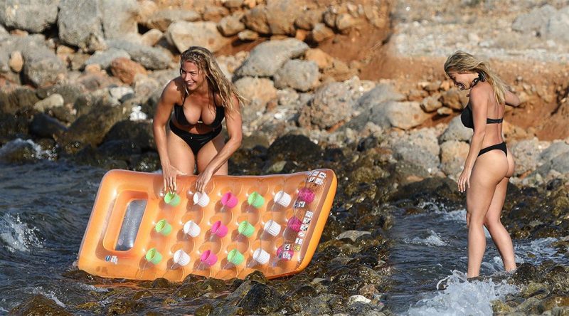 Gemma Atkinson – Thong Bikini Candids in Crete