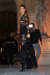 Kednall Jenner Braless In Sheer Black Dress