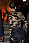 Kednall Jenner Braless In Sheer Black Dress
