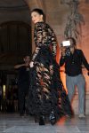 Kednall Jenner Braless In Sheer Black Dress