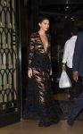 Kednall Jenner Braless In Sheer Black Dress