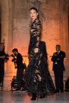 Kednall Jenner Braless In Sheer Black Dress