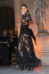 Kednall Jenner Braless In Sheer Black Dress