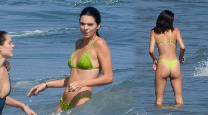 Kendall Jenner – Bikini Candids in Malibu