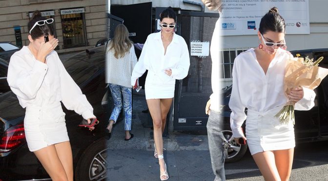 Kendall Jenner – Leggy Candids in Paris