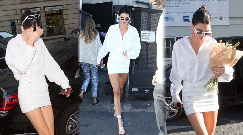 Kendall Jenner – Leggy Candids in Paris