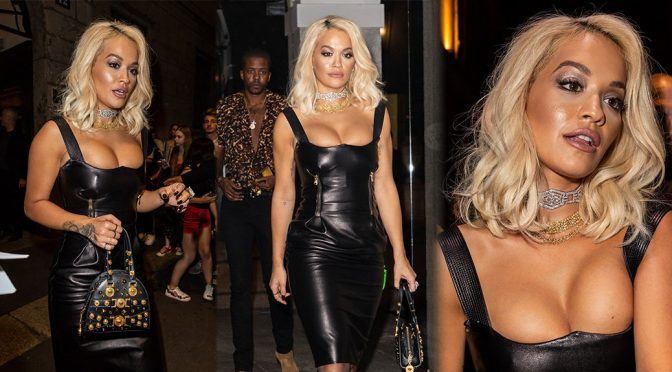 Rita Ora – Big Boobs Candids in Milan