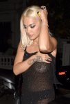 Rita Ora Braless Boobs