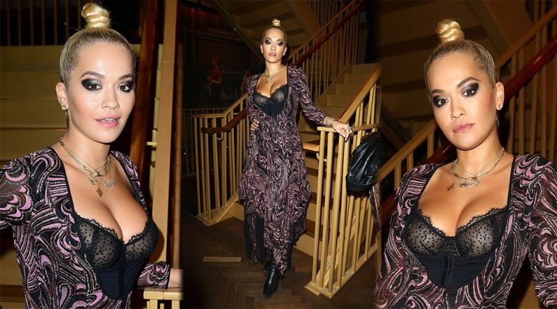 Rita Ora – See-Through Bra at “Two For Joy” Premiere in London