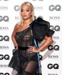 Rita Ora Sexy Sheer Dress