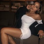 Tinashe Wearing A Tiny White Dress