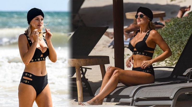 Ashley James – Bikini Candids in Spain