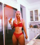 Iggy Azalea Sexy Red Lingerie