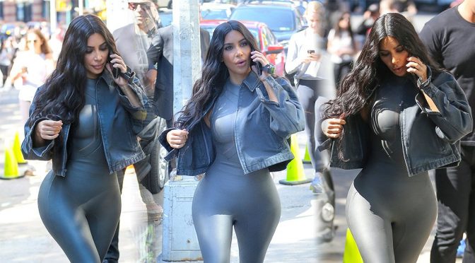 Kim Kardashian – Curvy Body Candids in New York