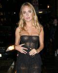 Kimberley Garner Sexy Boobs In Sheer Dress
