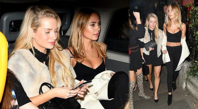 Kimberley Garner & Lottie Moss – Sexy Candids at Annabel’s in London
