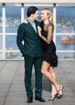 Peyton Roi List Sexy Legs In Black Dress