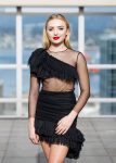 Peyton Roi List Sexy Legs In Black Dress