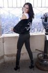 Adriana Lima Sexy Tight Leather Pants