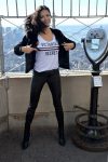 Adriana Lima Sexy Tight Leather Pants