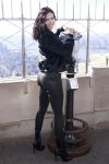 Adriana Lima Sexy Tight Leather Pants