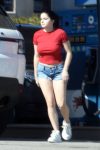 Ariel Winter Sexy Braless In Red