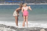 Elsa Hosk Sexy Blue Bikini