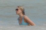 Elsa Hosk Sexy Blue Bikini