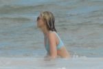 Elsa Hosk Sexy Blue Bikini