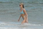 Elsa Hosk Sexy Blue Bikini