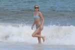 Elsa Hosk Sexy Blue Bikini