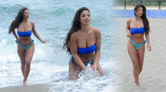 Kayleigh Morris in Bikini at the Beach in Tenerife