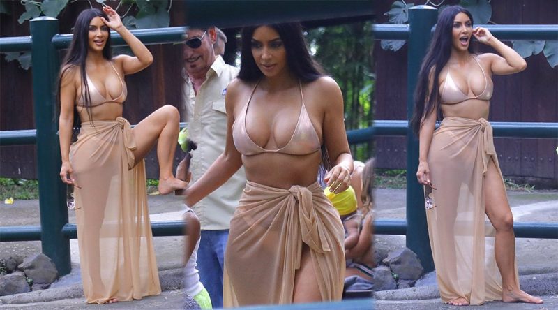 Kim Kardashian – Bikini Candids in Bali