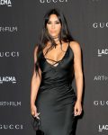 Kim Kardashian Sexy Cleavage In Black Dress