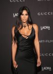 Kim Kardashian Sexy Cleavage In Black Dress