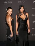 Kim Kardashian Sexy Cleavage In Black Dress
