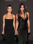 Kim Kardashian Sexy Cleavage In Black Dress