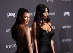 Kim Kardashian Sexy Cleavage In Black Dress