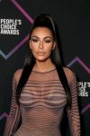 Kim Kardashian Sexy Sheer Dress