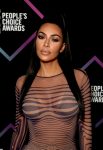Kim Kardashian Sexy Sheer Dress